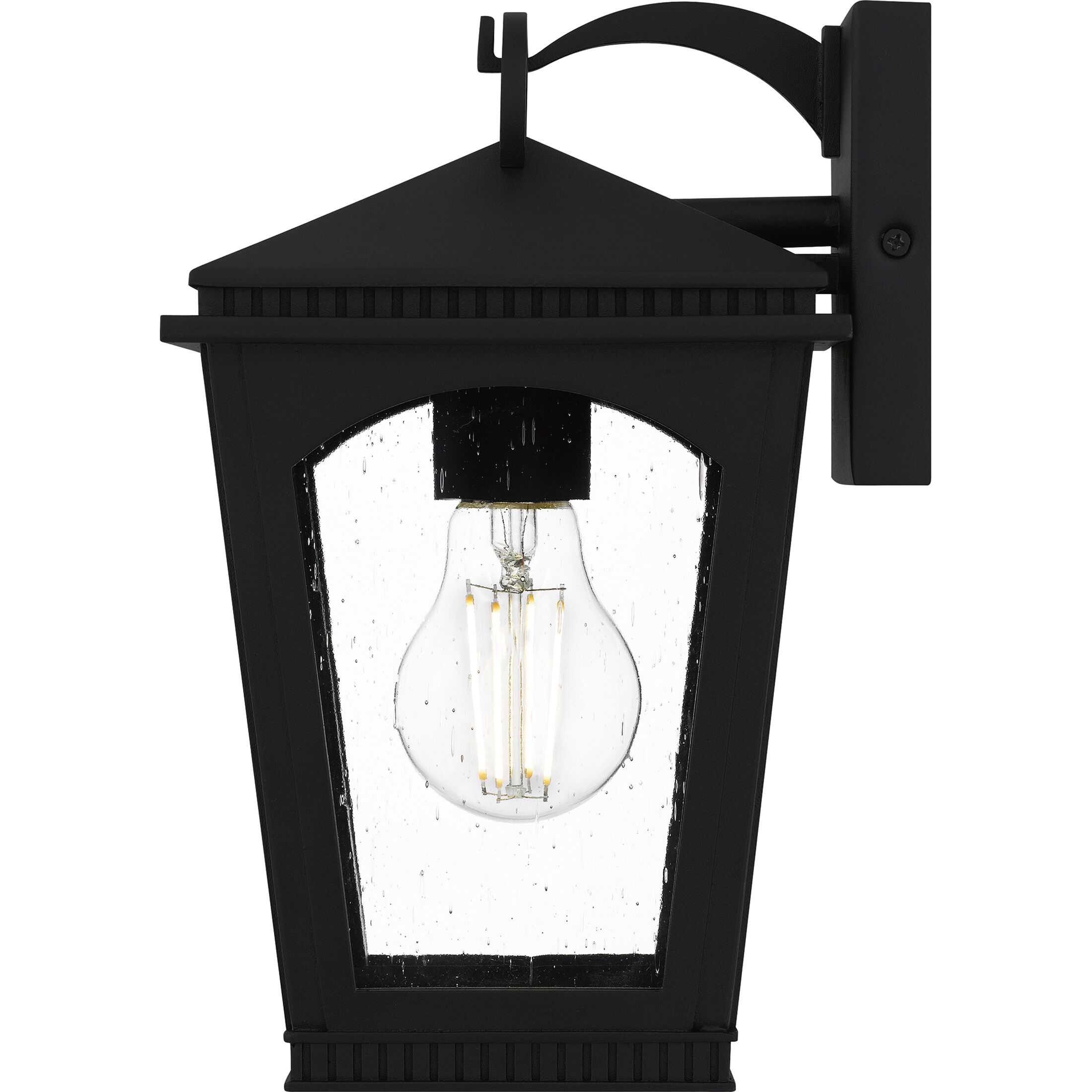 Huck 1 Light 10.5 inch Earth Black Outdoor Wall Lantern, Small