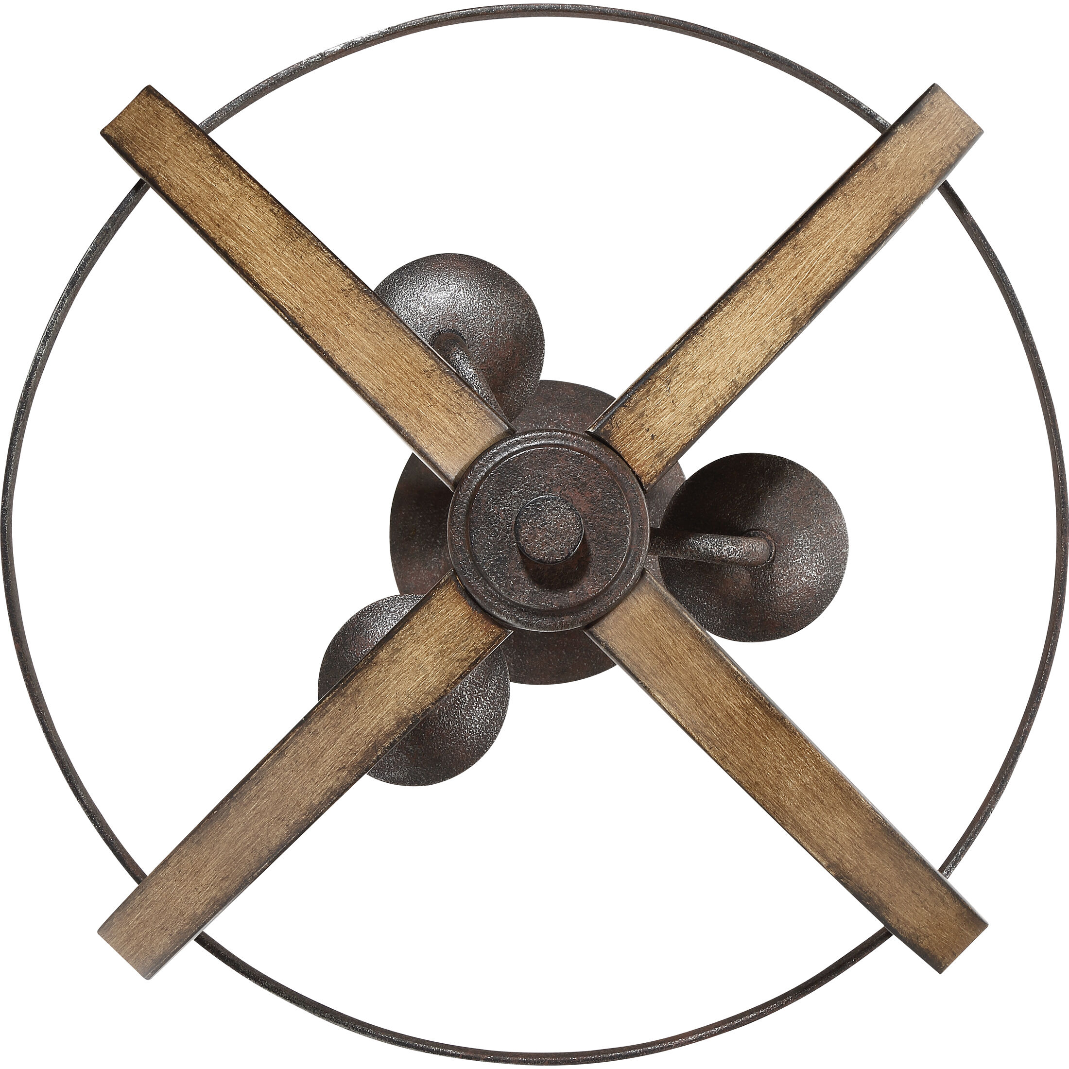 Shire 3 Light 17 inch Rustic Black Semi-Flush Mount Ceiling Light