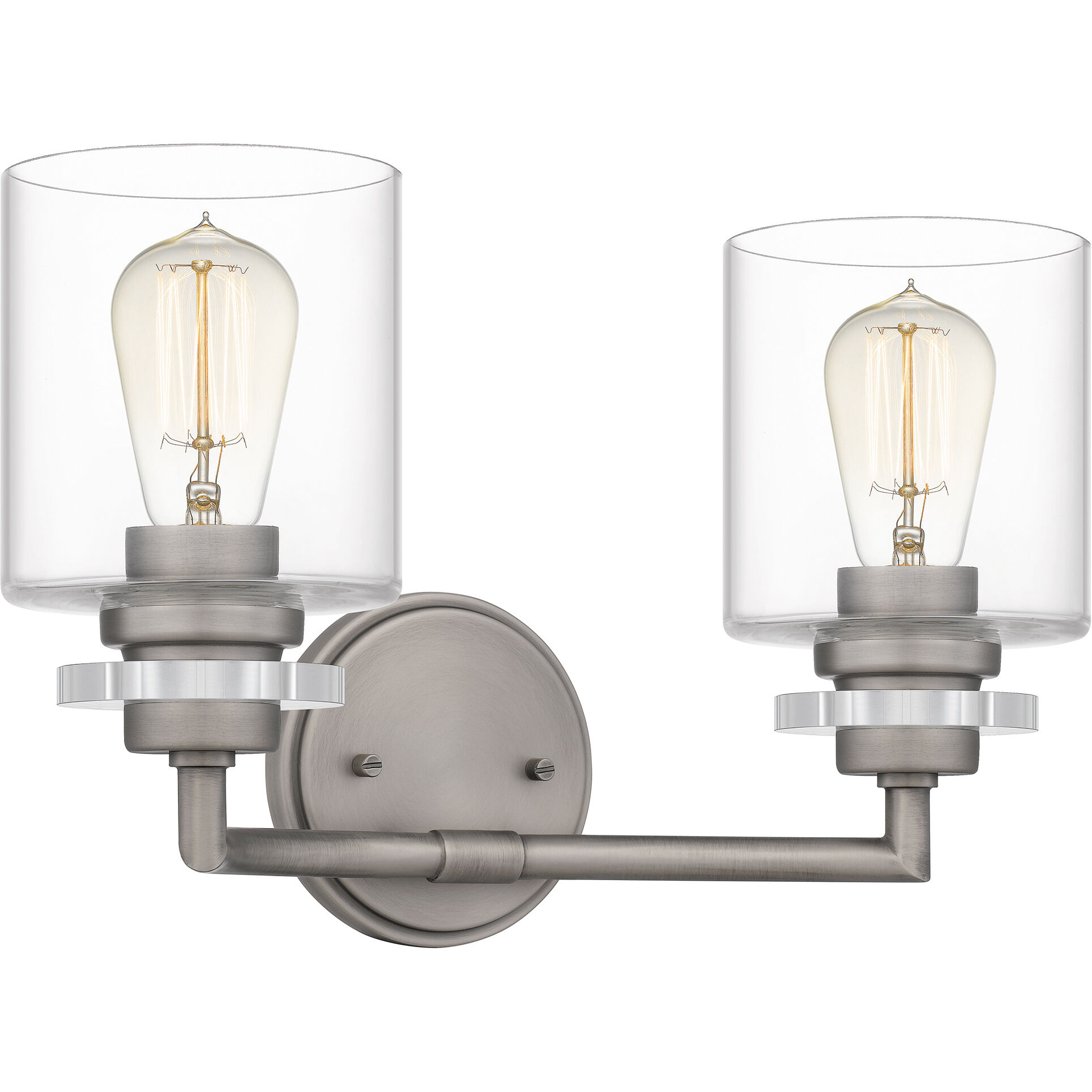 Jaspar 2 Light 16 inch Antique Nickel Bath Light Wall Light