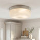 Langford 3 Light 15 inch Brushed Nickel Flush Mount Ceiling Light