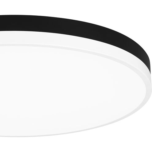 Quoizel WLN1620MBKW Weldin LED 20 inch Matte Black White Flush Mount  Ceiling Light