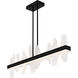 Aurelia LED 42 inch Matte Black Linear Chandelier Ceiling Light, Medium