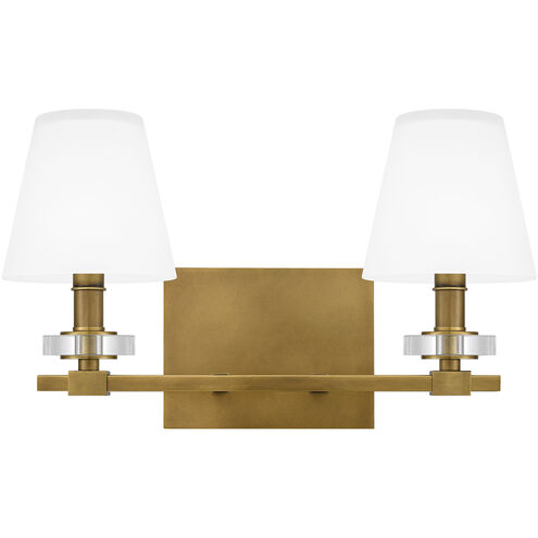 Kelsey Glen 2 Light 16 inch Weathered Brass Bath Light Wall Light