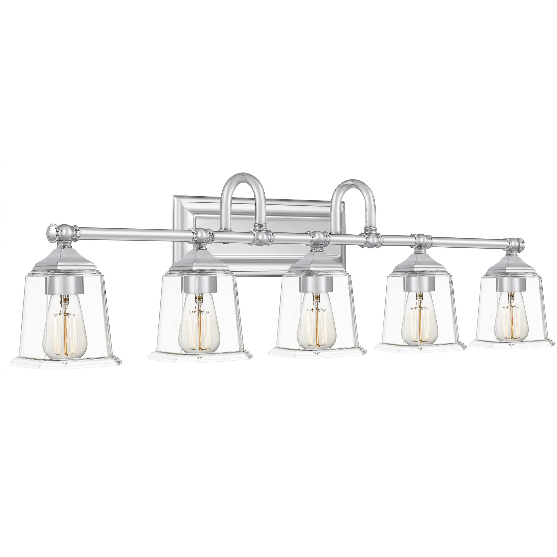 Nicholas 5 Light 42 inch Polished Chrome Bath Light Wall Light