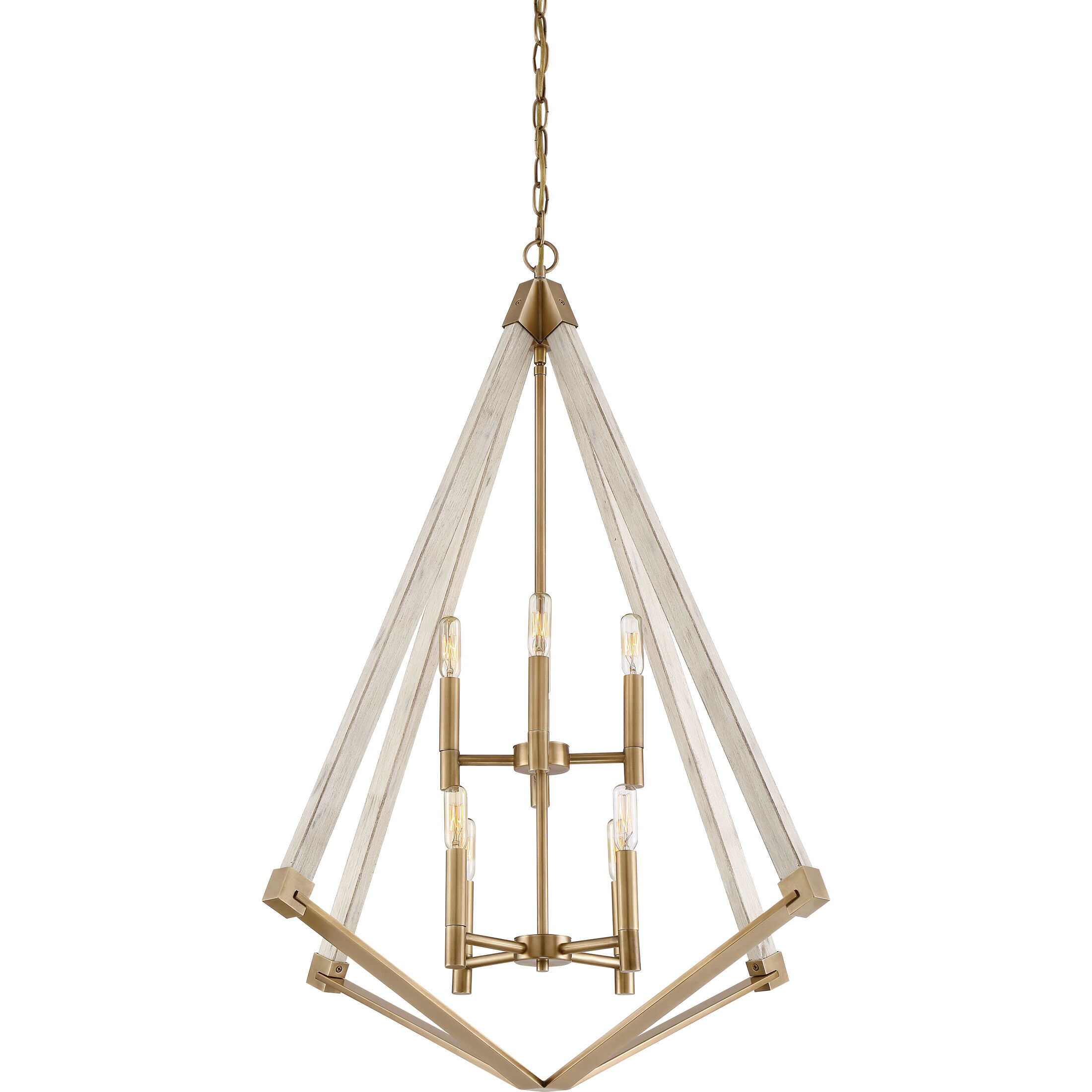 Viewpoint 8 Light 30 inch Weathered Brass Foyer Chandelier Ceiling Light