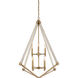 View Point 8 Light 30 inch Weathered Brass Foyer Chandelier Ceiling Light