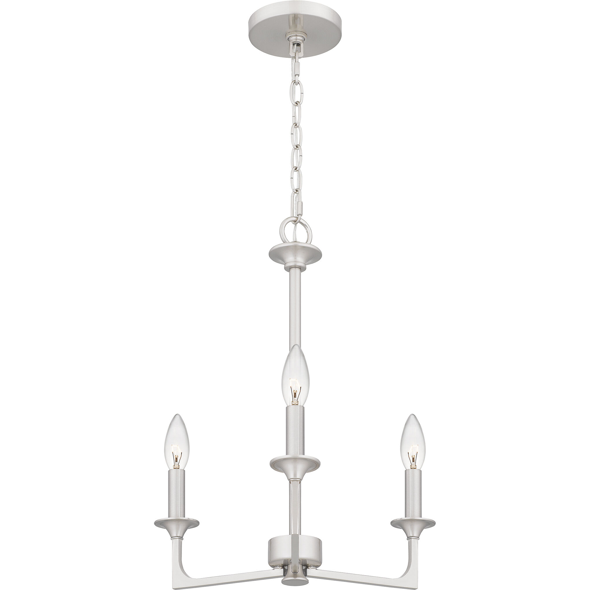 Prescott 3 Light 16 inch Brushed Nickel Chandelier Ceiling Light