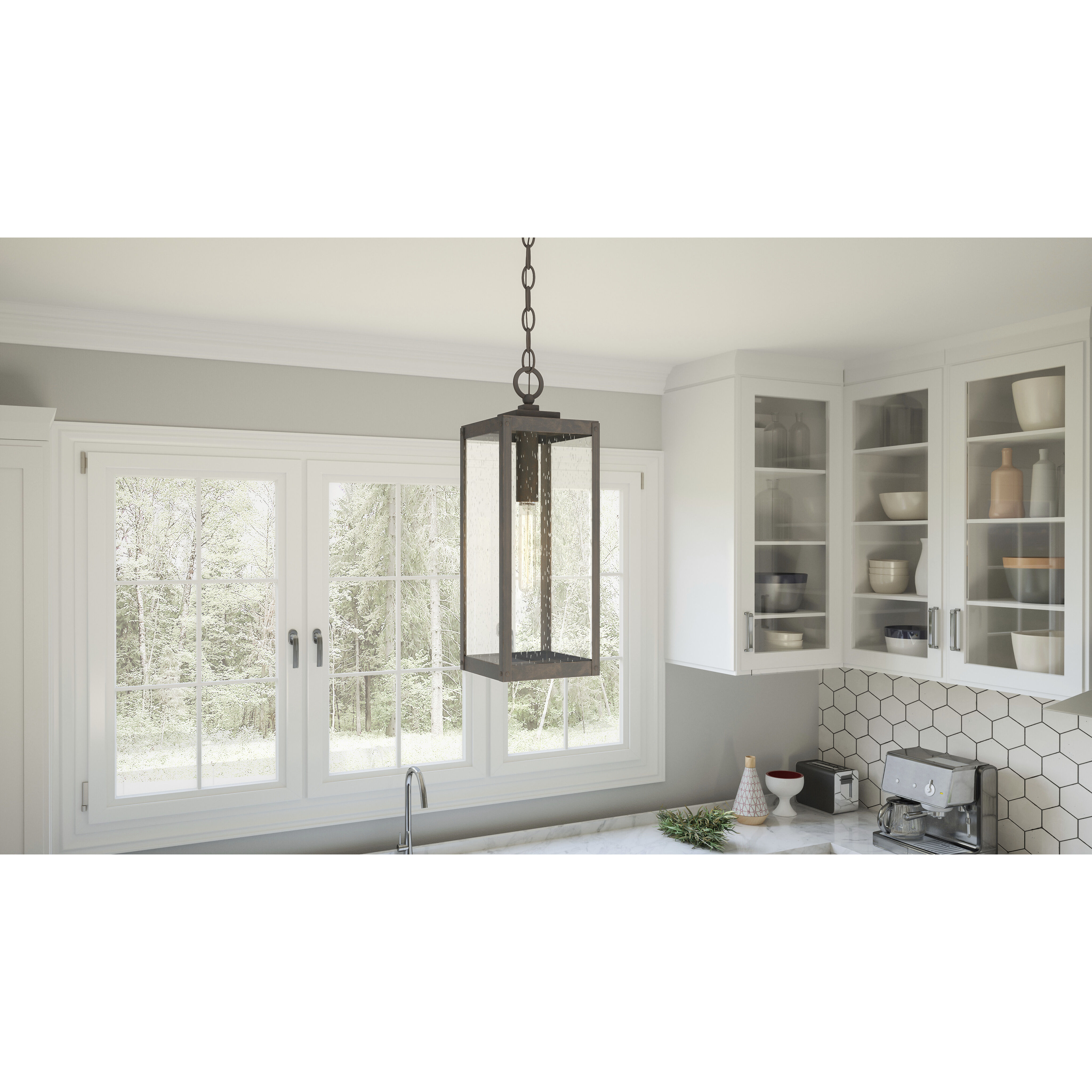 Westover 1 Light 7 inch Industrial Bronze Mini Pendant Ceiling Light, Small