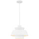 Lumi 1 Light 14 inch Matte White Pendant Ceiling Light