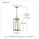 Westover 1 Light 7 inch Antique Brass Mini Pendant Ceiling Light, Small