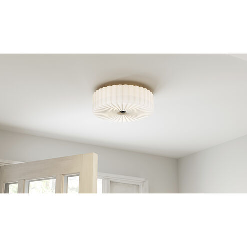 Oberman LED 15 inch Matte Black Flush Mount Ceiling Light, Medium