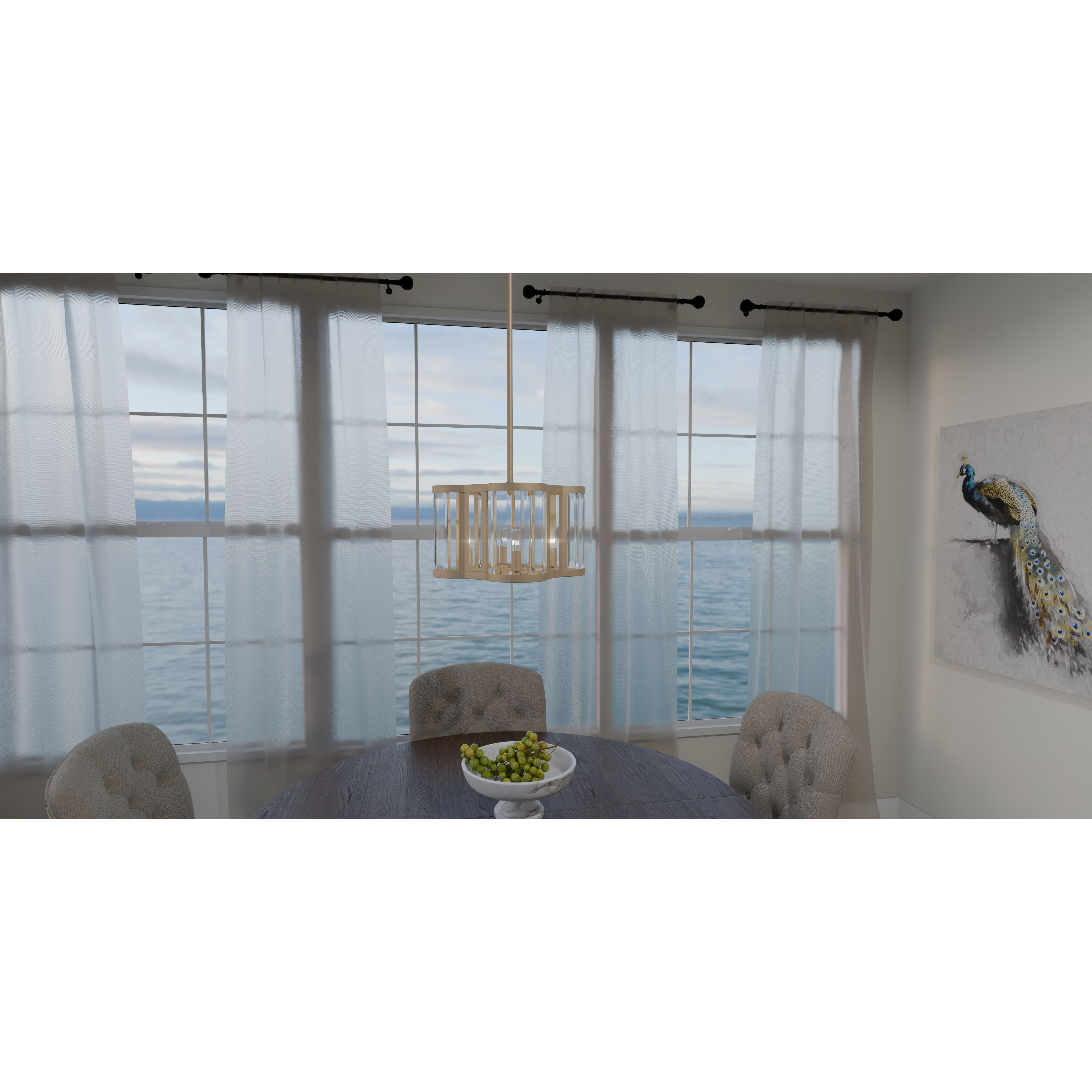 Renee 4 Light 15 inch Bronze Gold Pendant Ceiling Light