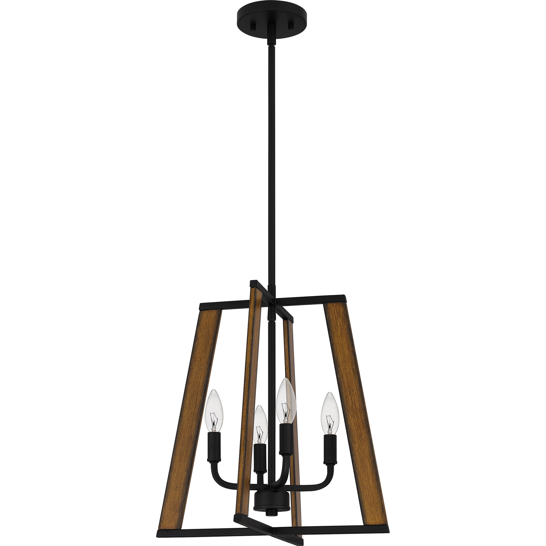 Mayline 4 Light 16 inch Matte Black Pendant Ceiling Light
