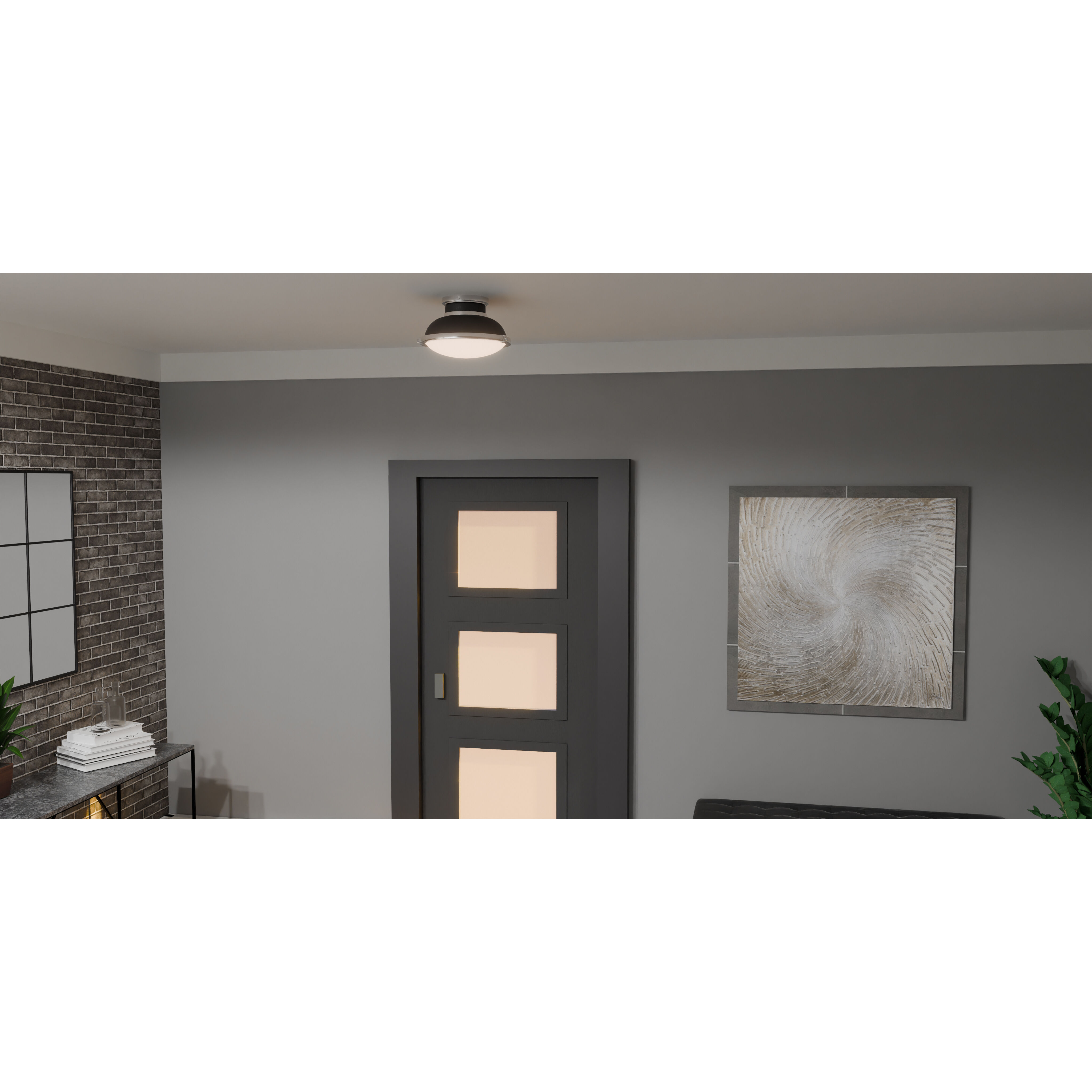 Tobias 2 Light 14 inch Matte Black Flush Mount Ceiling Light, Medium