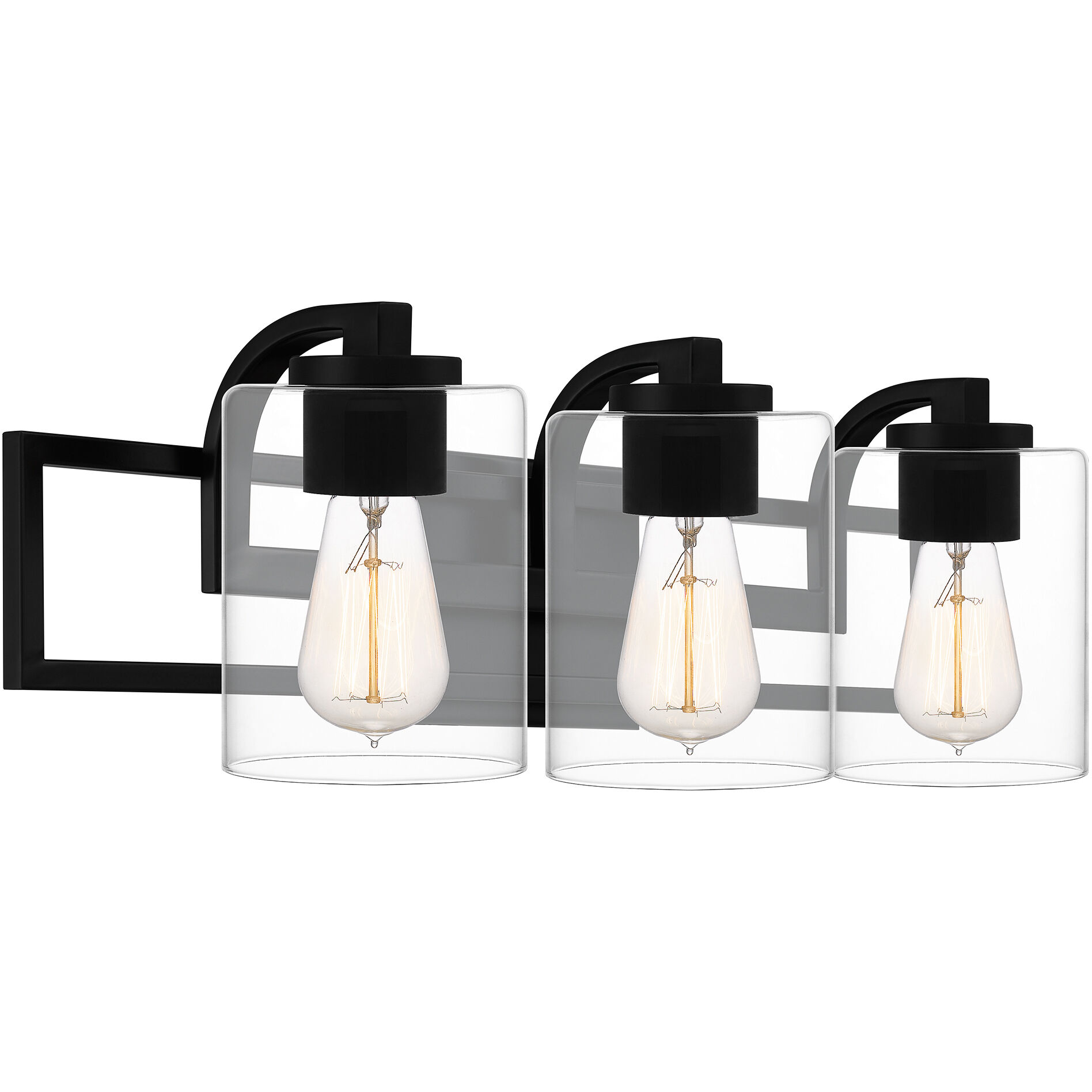 Lansdowne 3 Light 24 inch Matte Black Bath Light Wall Light