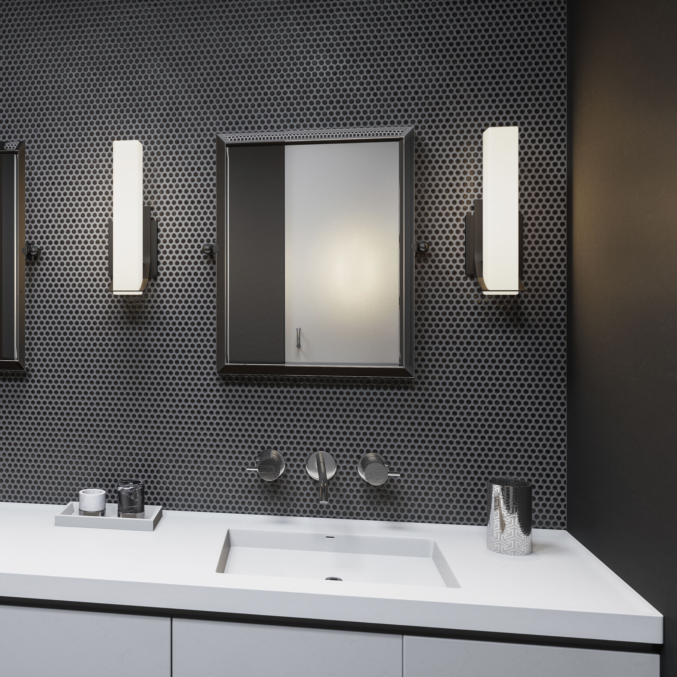 Blade LED 14 inch Earth Black Bath Light Wall Light