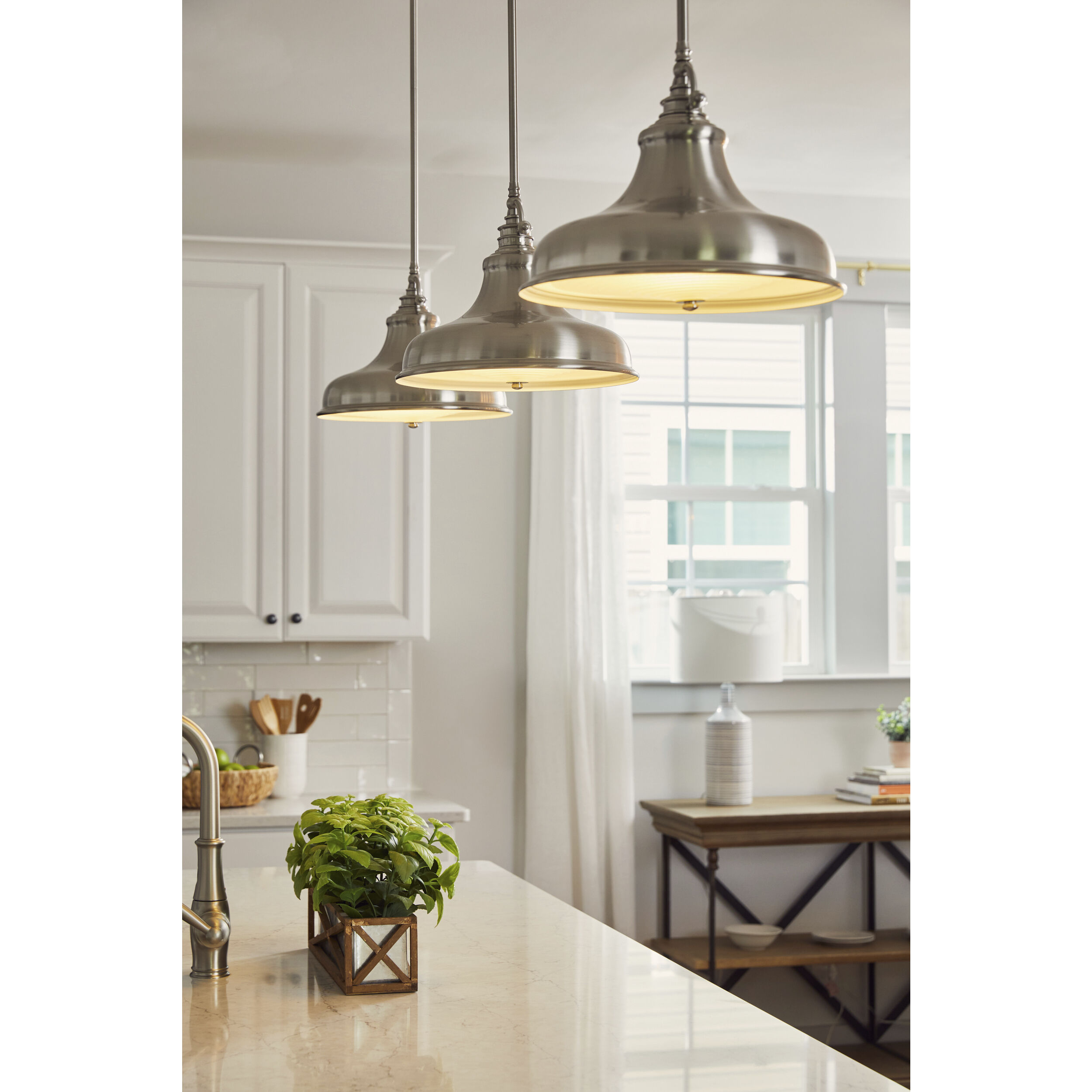 Emery 1 Light 14 inch Brushed Nickel Pendant Ceiling Light