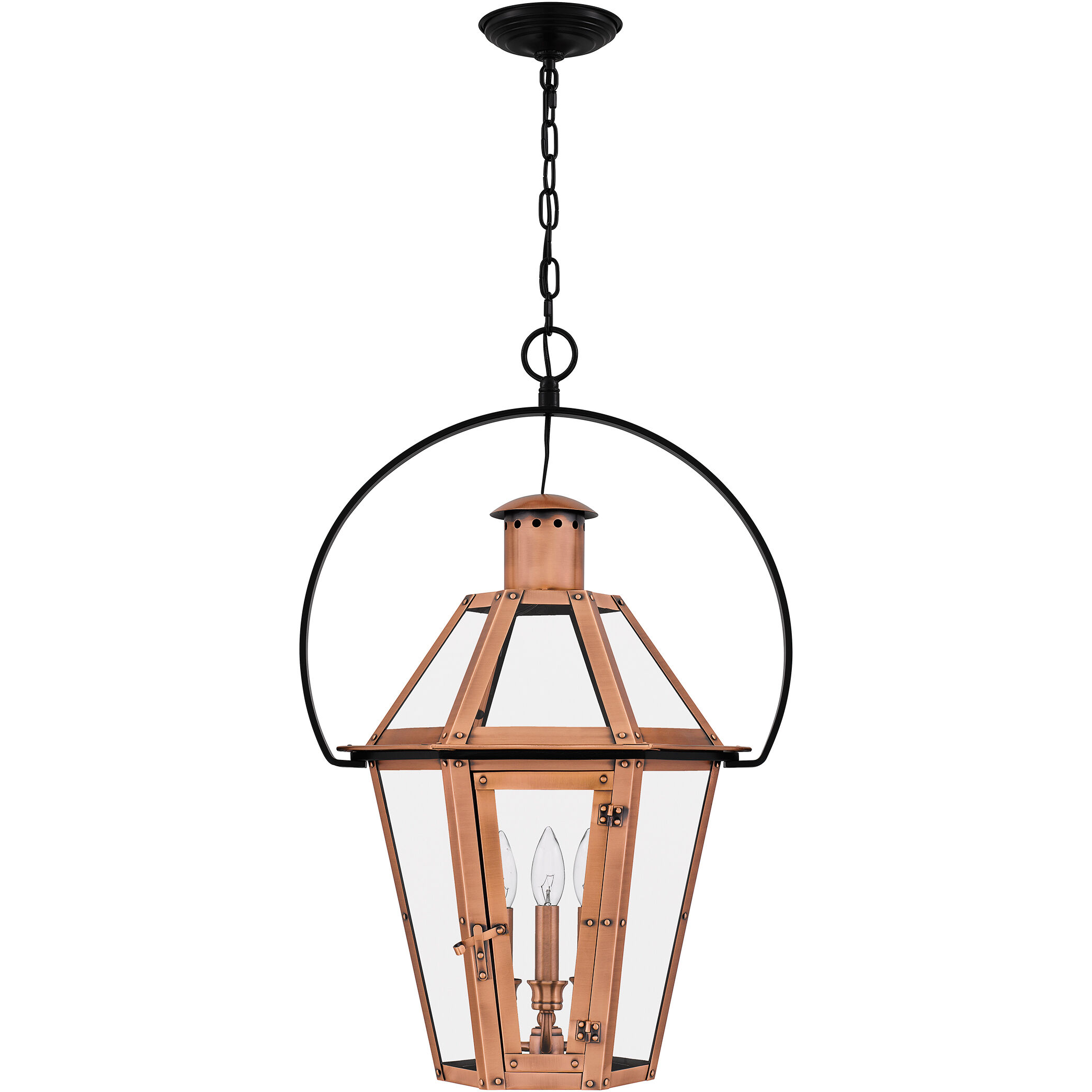 Burdett 3 Light 18 inch Aged Copper Pendant Ceiling Light