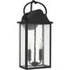 Damian 2 Light 18 inch Matte Black Outdoor Wall Lantern