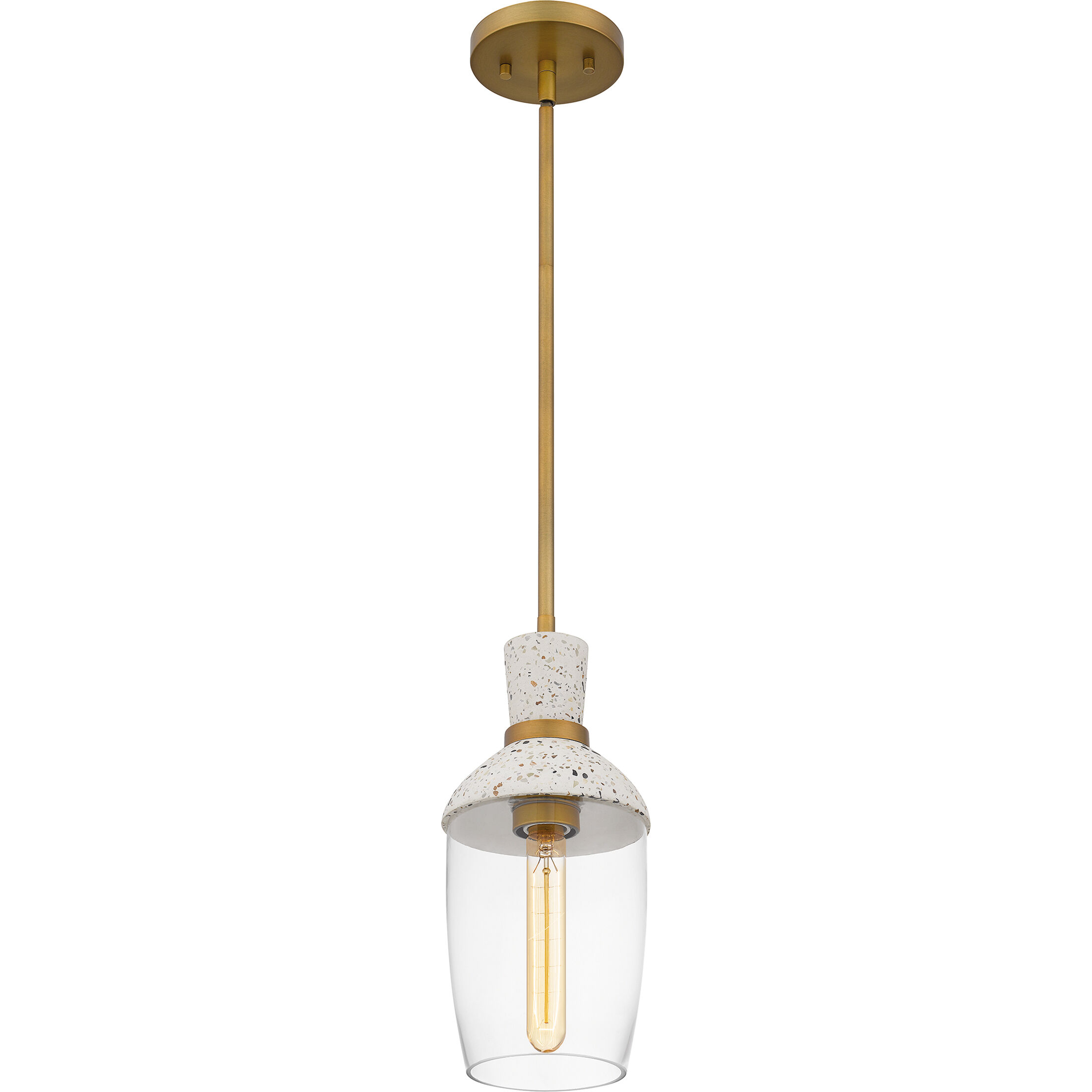 Springsteen 1 Light 6.25 inch Aged Brass Mini Pendant Ceiling Light
