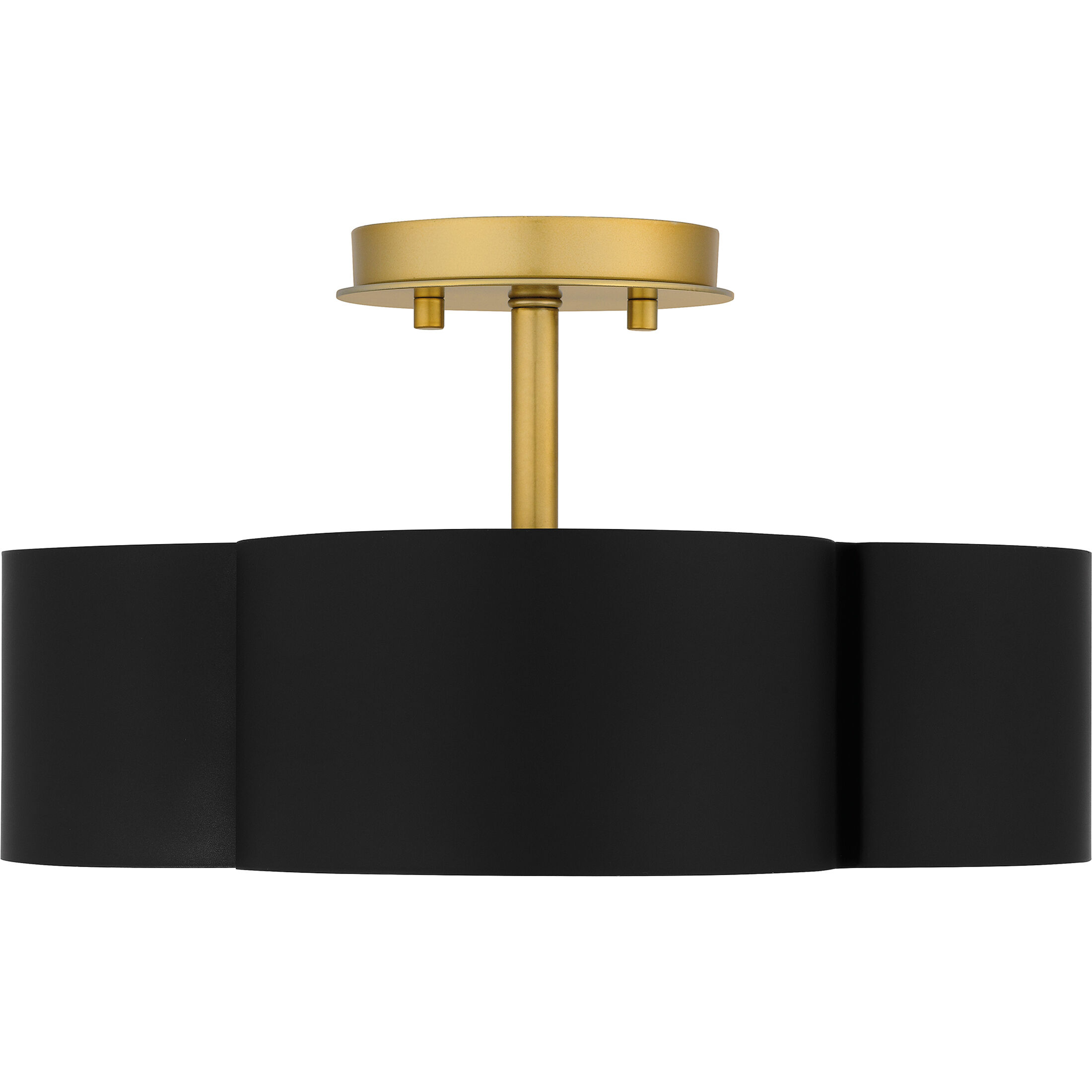 Balsam 4 Light 14 inch Matte Black Semi-Flush Mount Ceiling Light