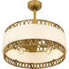 Kate 24 inch Brushed Gold Fandelier