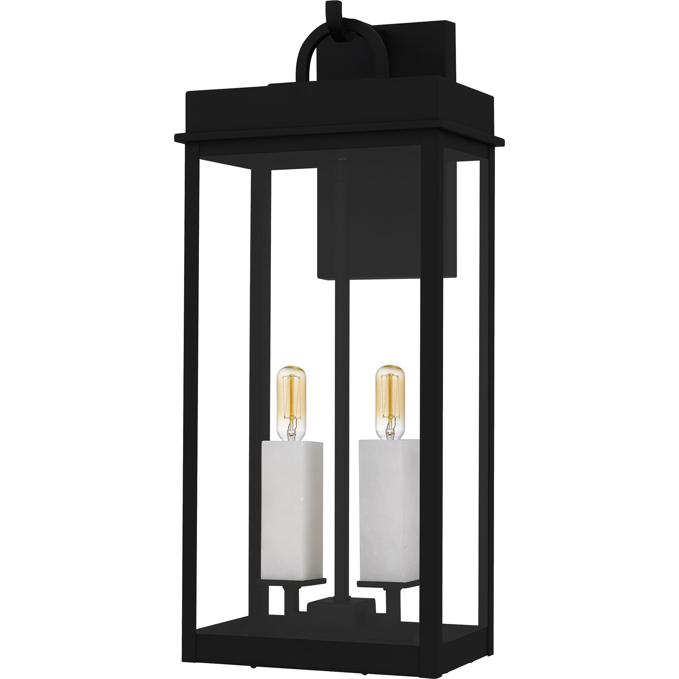 Carmen 2 Light 22 inch Matte Black Outdoor Wall Lantern, Large
