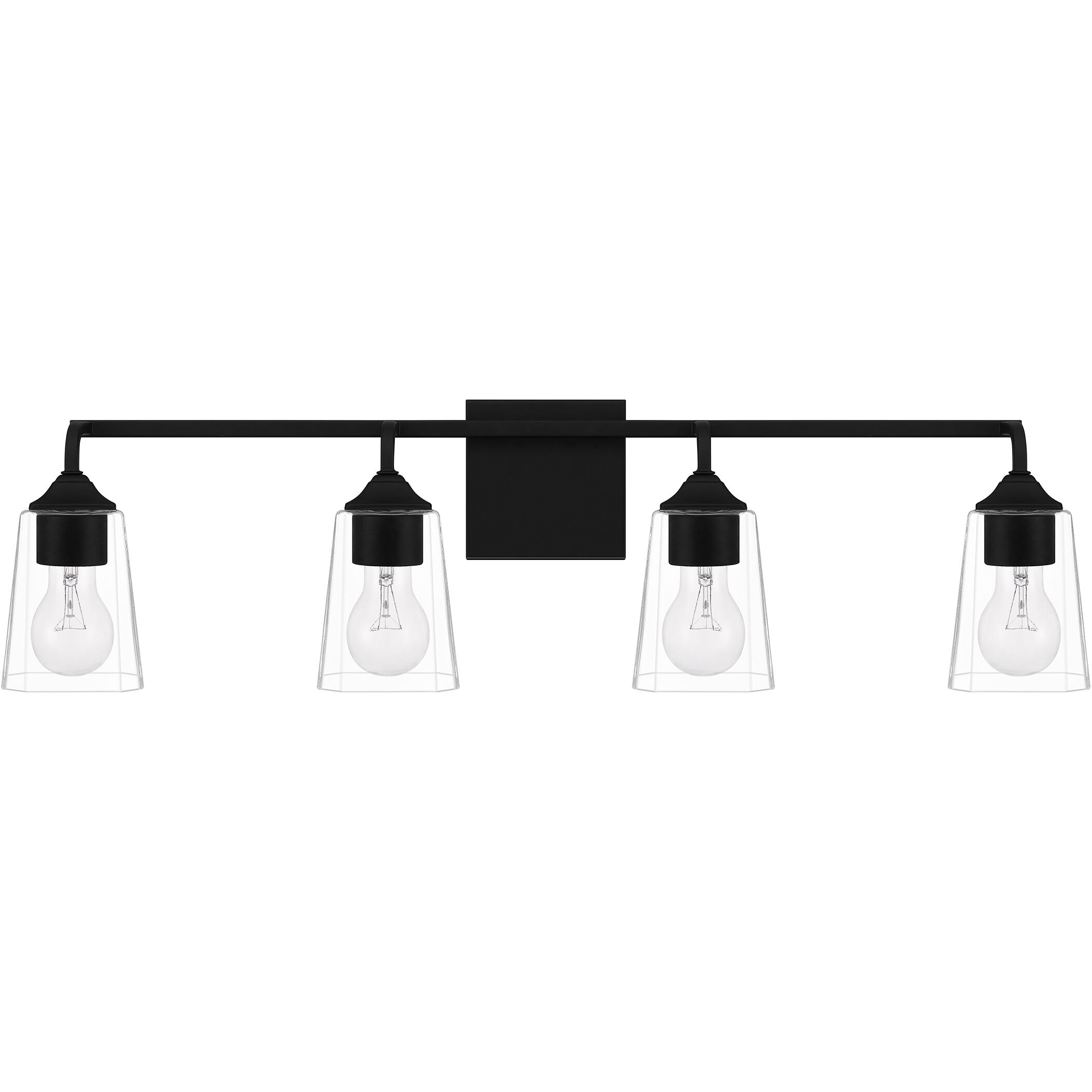 Thoresby 4 Light 31 inch Matte Black Bath Light Wall Light
