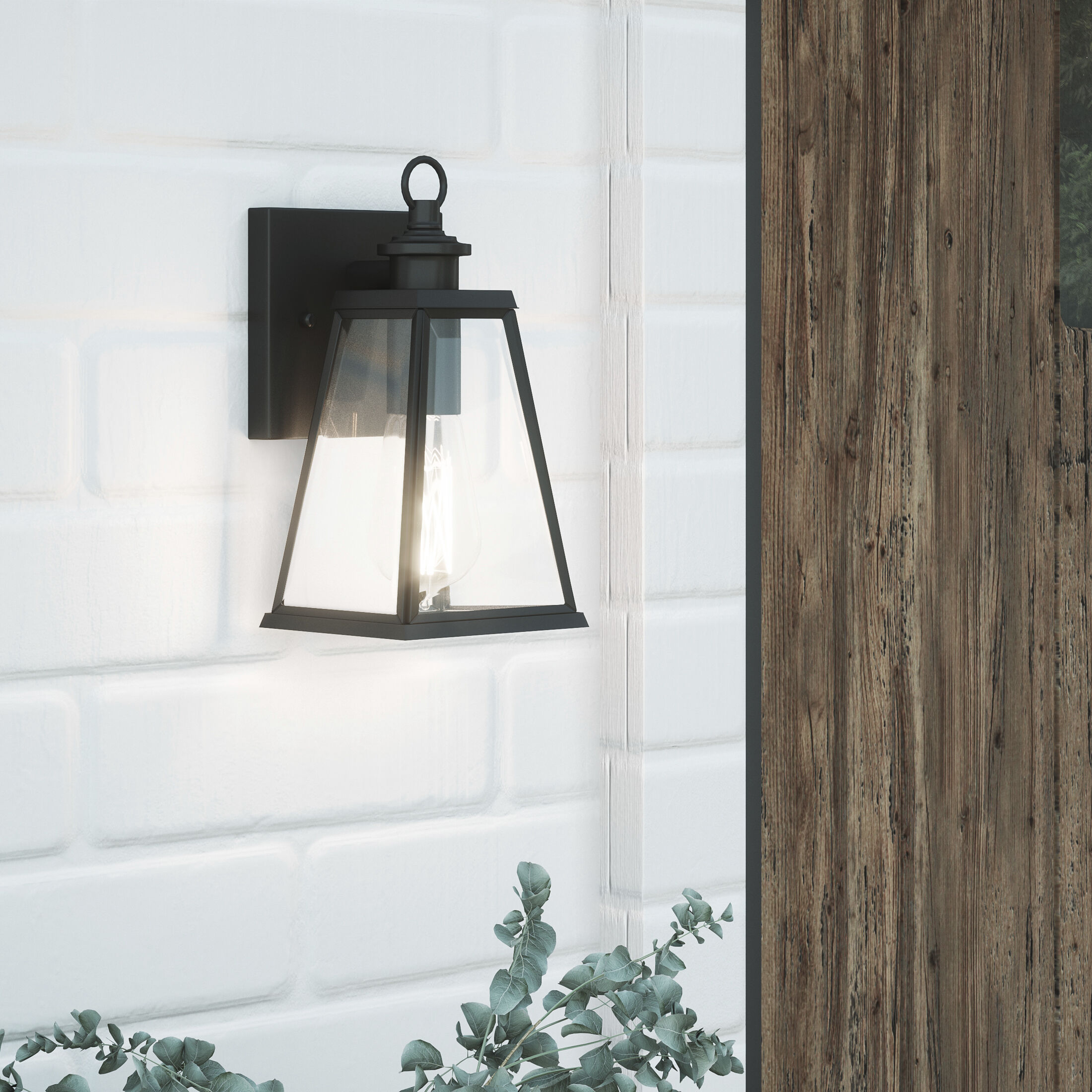 Paxton 1 Light 9 inch Matte Black Outdoor Wall Lantern