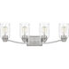 Acacia 4 Light 28 inch Brushed Nickel Bath Light Wall Light, Extra Large