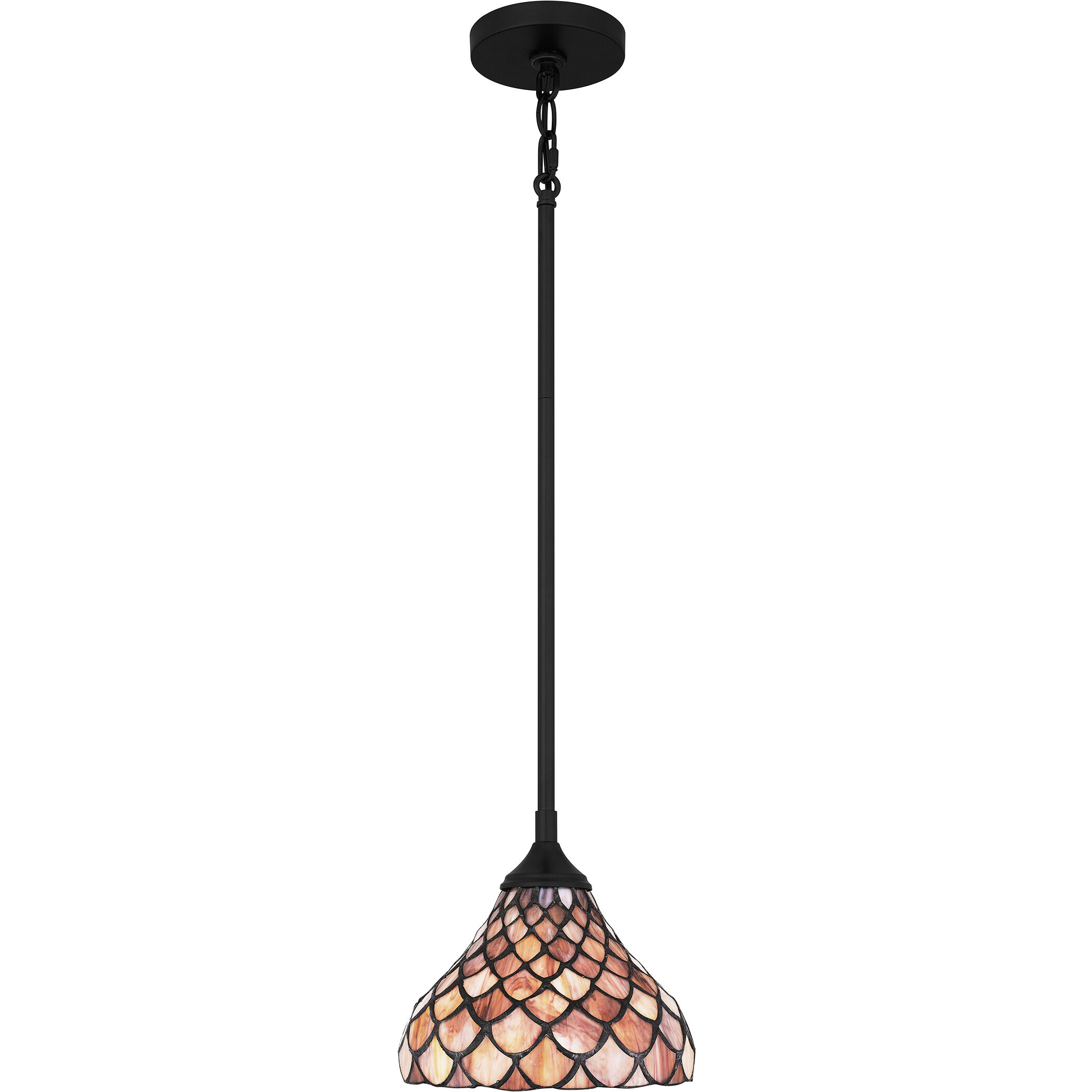 Ursa 1 Light 8 inch Matte Black Mini Pendant Ceiling Light, Small