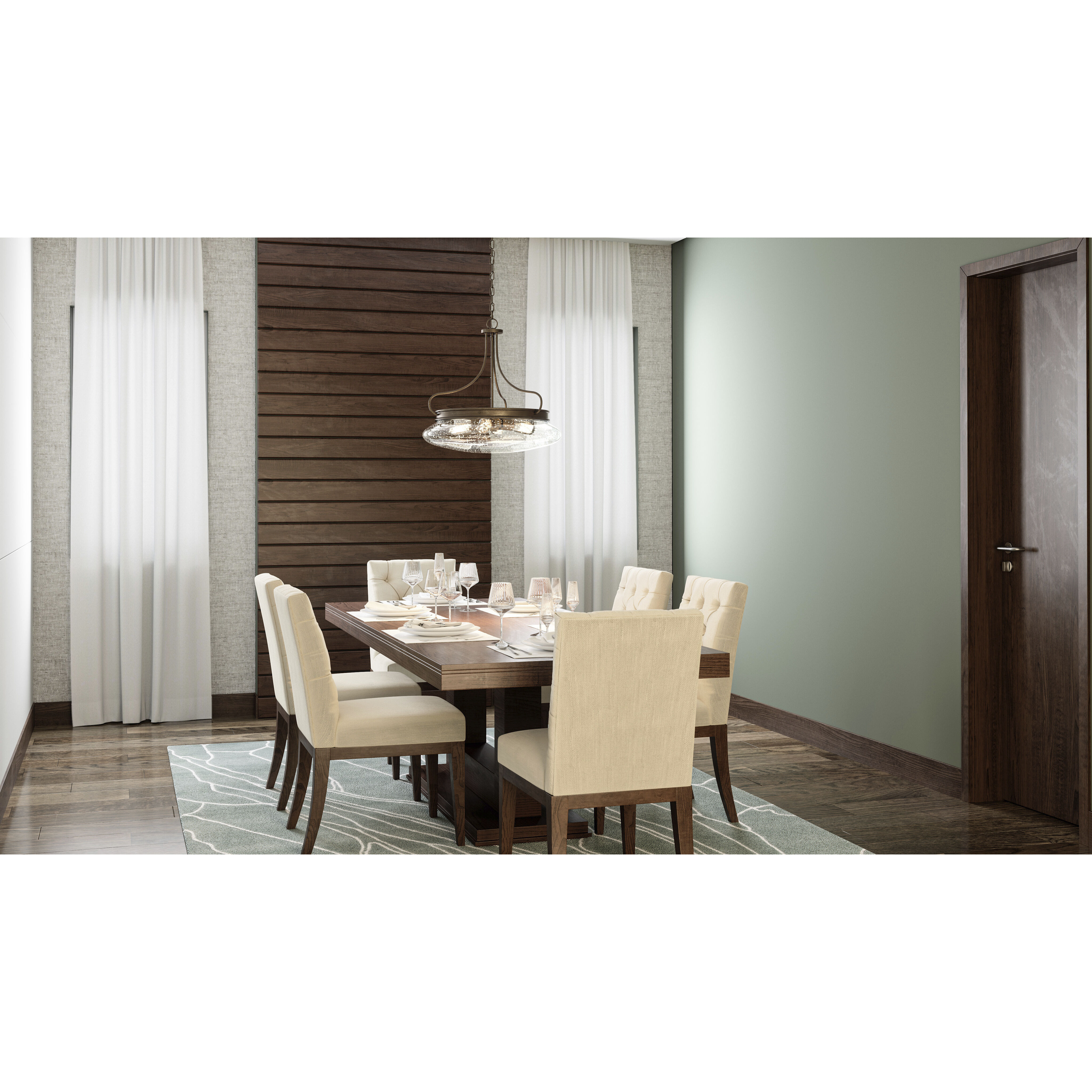 Tucker 4 Light 22 inch French Bronze Pendant Ceiling Light