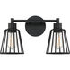 Atticus 2 Light 16 inch Earth Black Vanity Light Wall Light