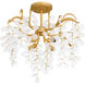 Maple 4 Light 22 inch Gold Leaf Semi-Flush Mount Ceiling Light, Extra Large