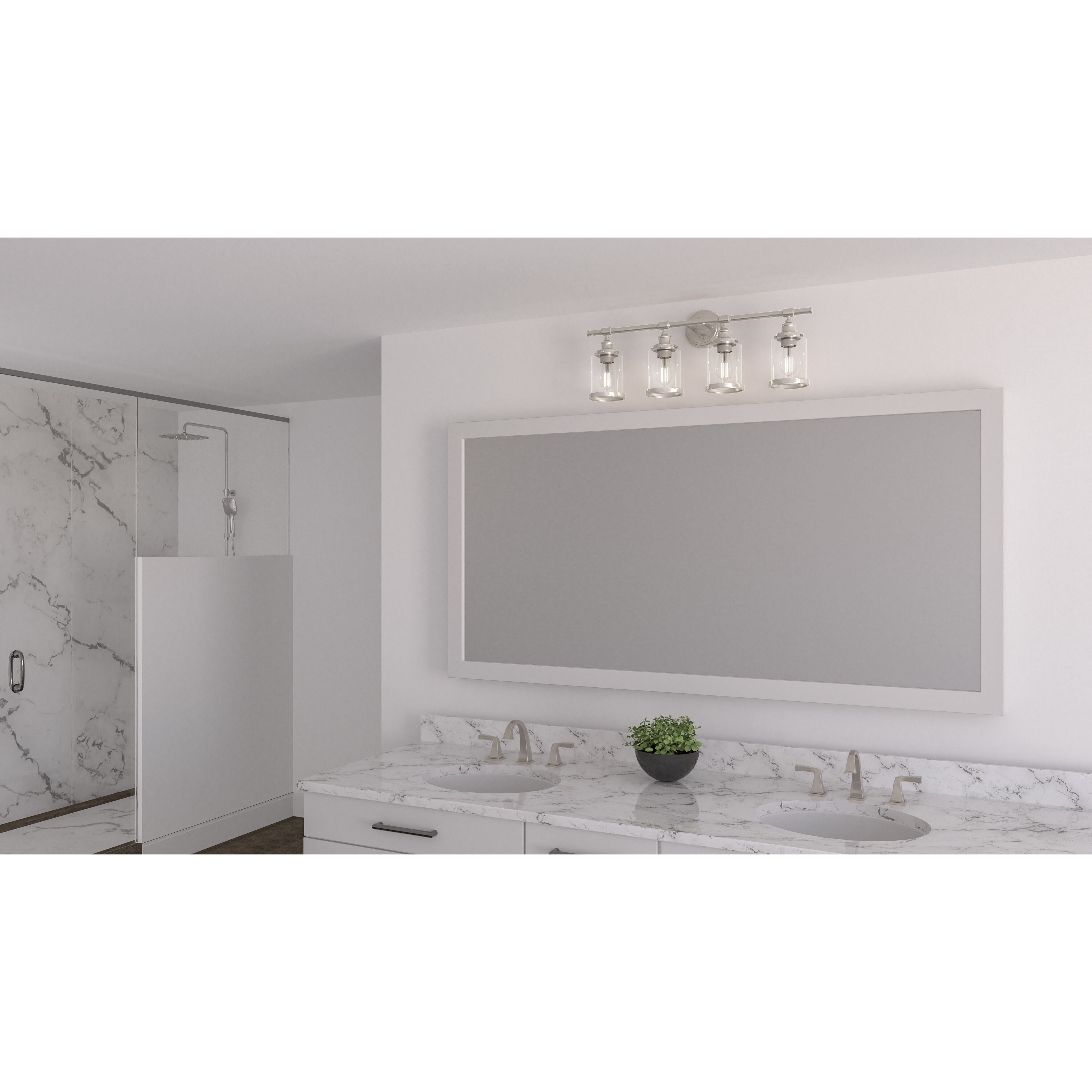 Dixie 4 Light 32 inch Polished Chrome Bath Light Wall Light