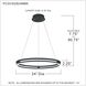 Graves LED 24 inch Matte Black Pendant Ceiling Light