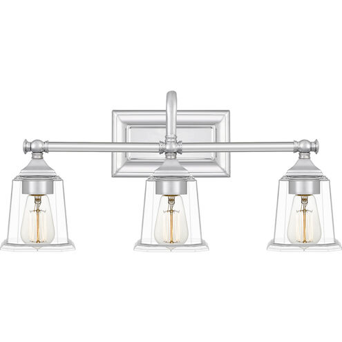 Nicholas 3 Light 22 inch Polished Chrome Bath Light Wall Light