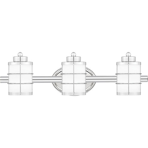 Hazlett 3 Light 23 inch Polished Chrome Bath Light Wall Light