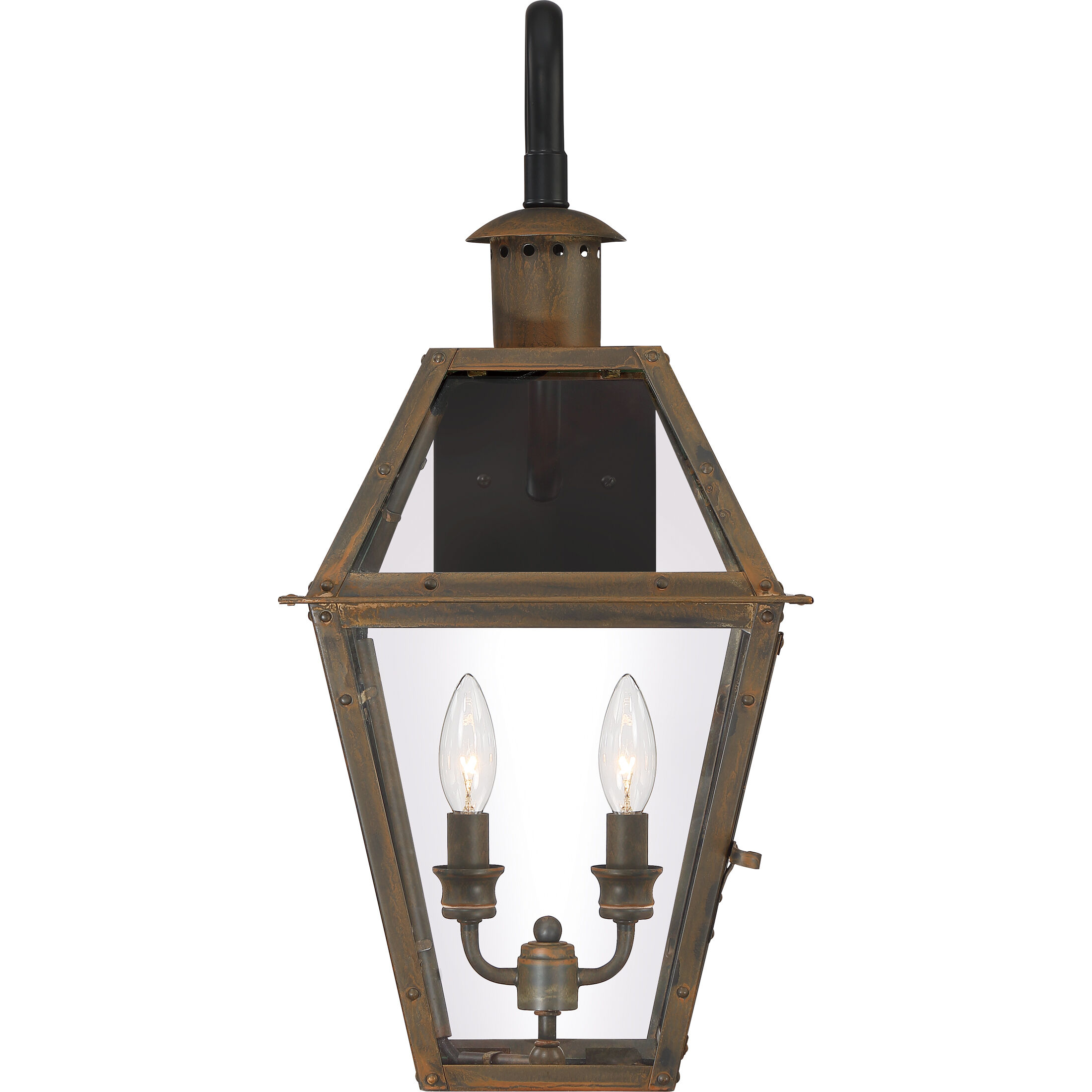 Rue De Royal 2 Light 23 inch Industrial Bronze Outdoor Wall Lantern