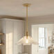 Milton 1 Light 17.5 inch Light Gold Pendant Ceiling Light