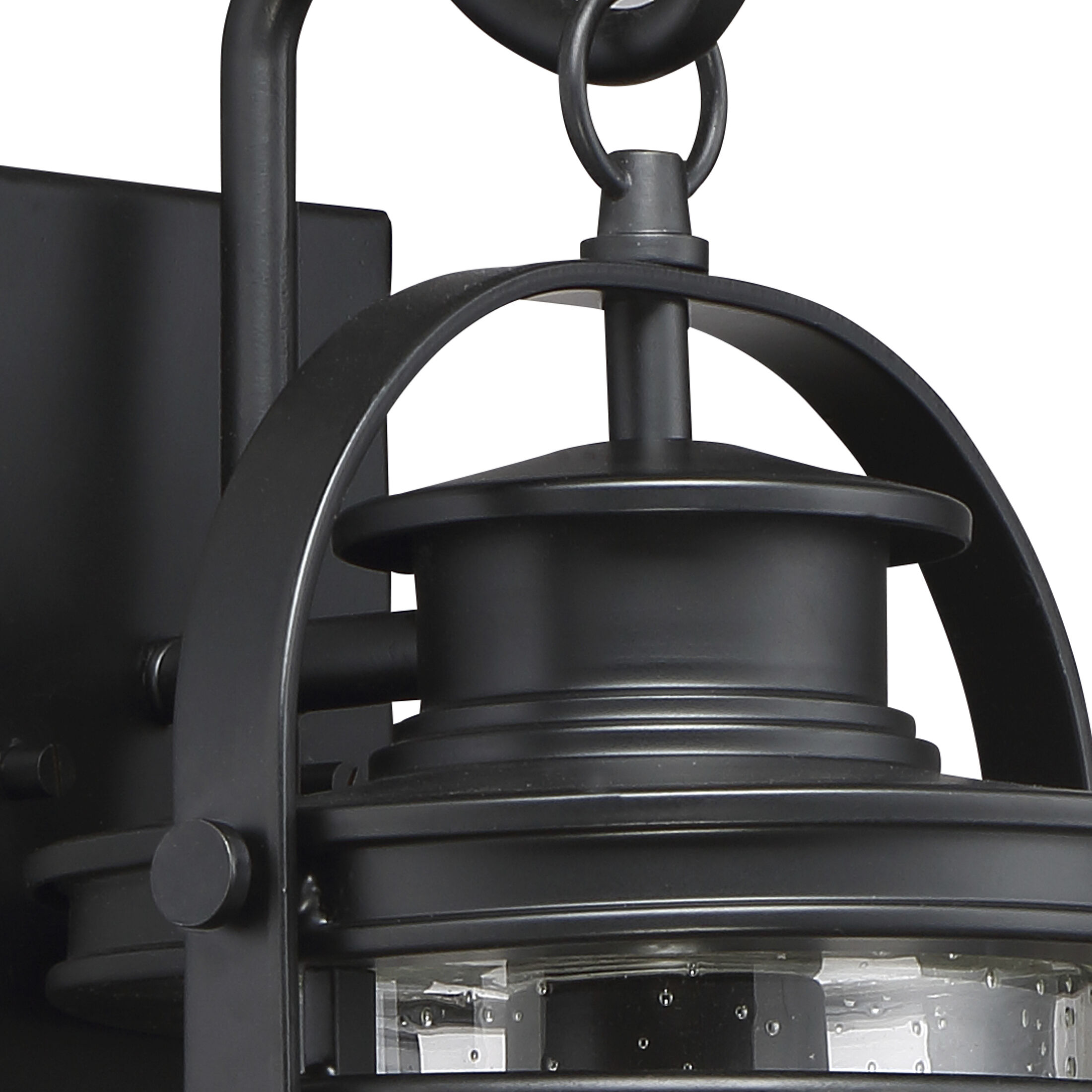 Booker 1 Light 15 inch Mystic Black Wall Lantern