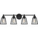 Atticus 4 Light 32 inch Earth Black Vanity Light Wall Light