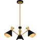 Arden 3 Light 26 inch Matte Black Chandelier Ceiling Light