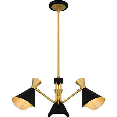 Quoizel Arden 3 Light 26 inch Matte Black Chandelier Ceiling Light ADN5026MBK - Open Box