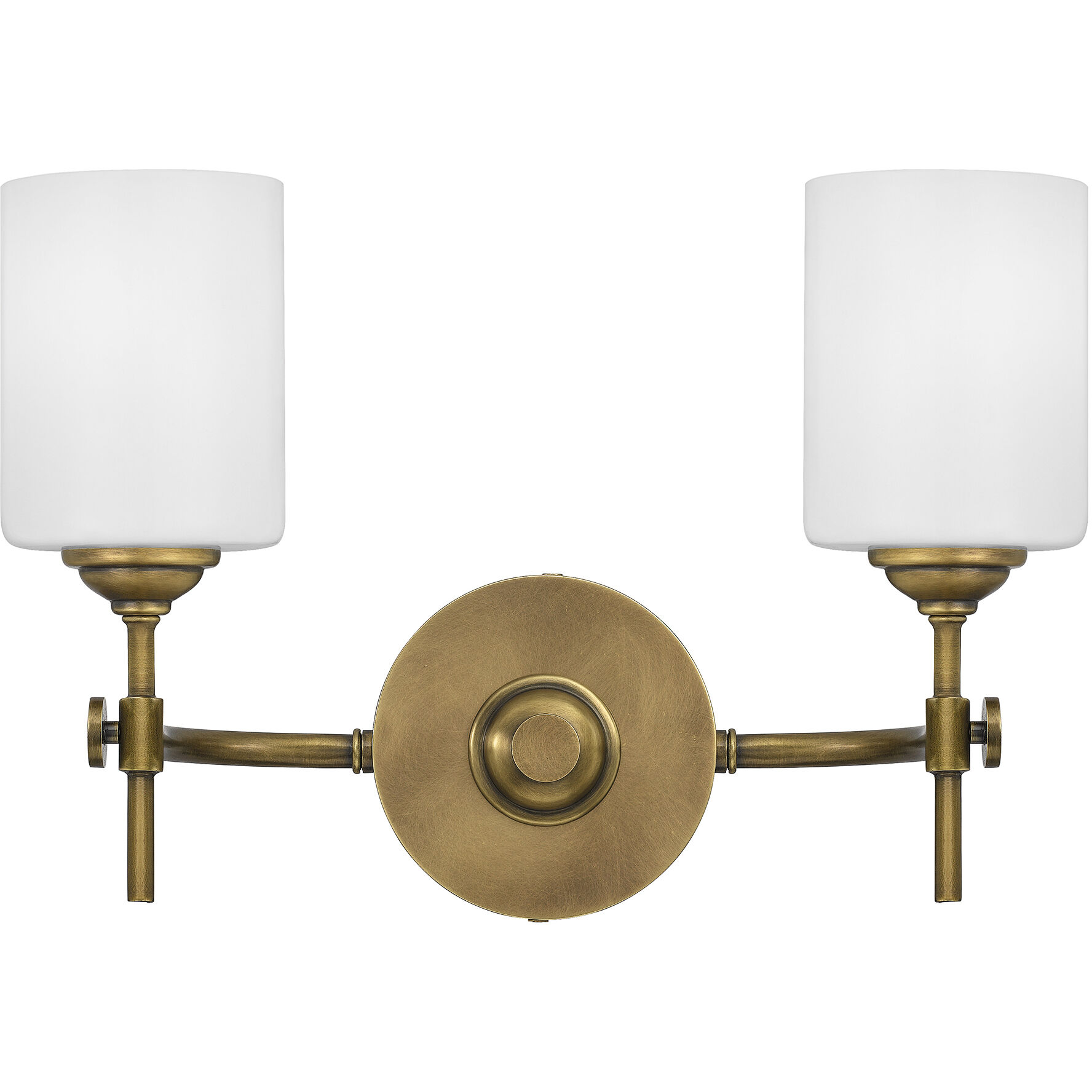 Aria 2 Light 15 inch Weathered Brass Bath Light Wall Light