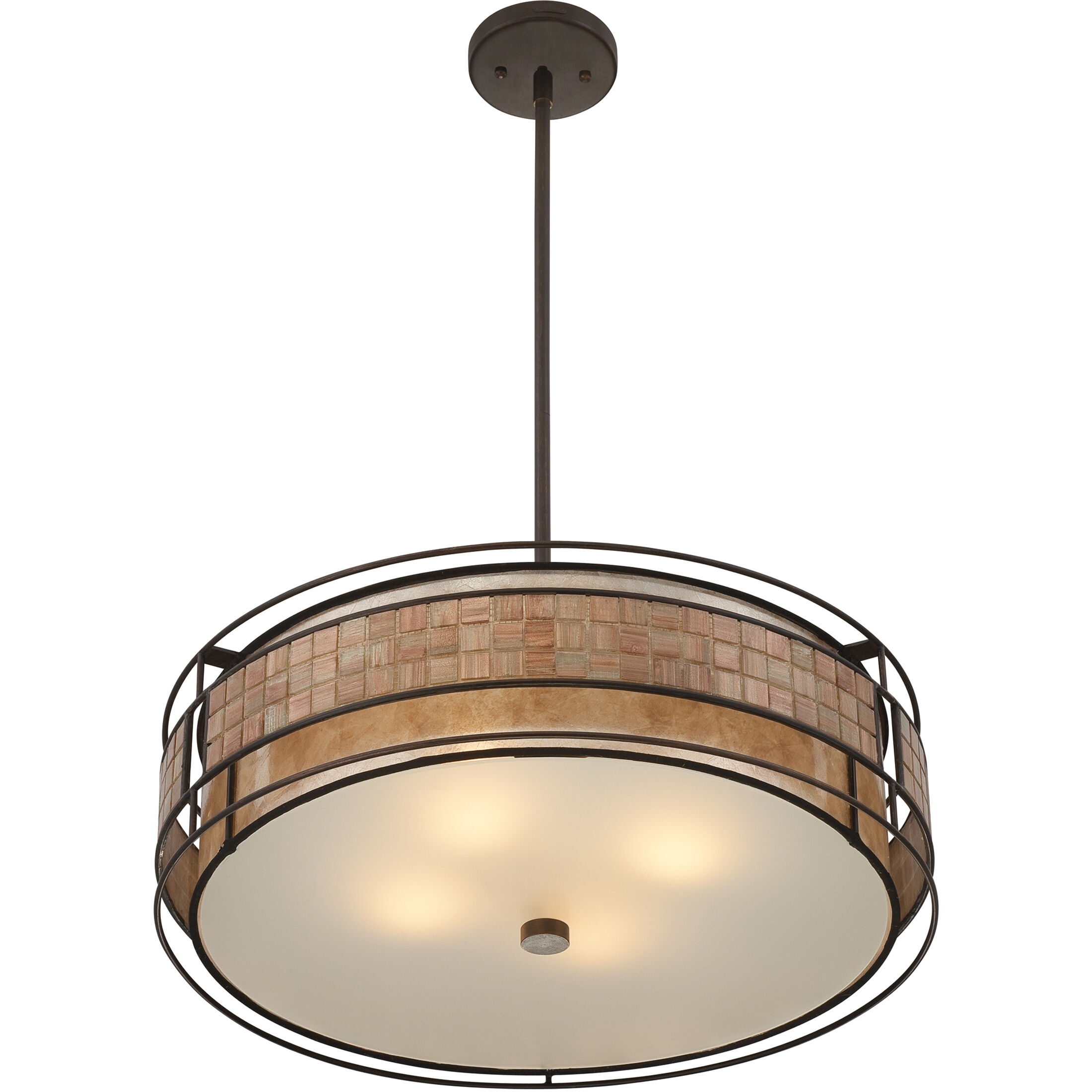 Laguna 4 Light 22 inch Renaissance Copper Pendant Ceiling Light, Naturals