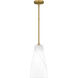 Stetson 1 Light 8 inch Brushed Gold Mini Pendant Ceiling Light, Small
