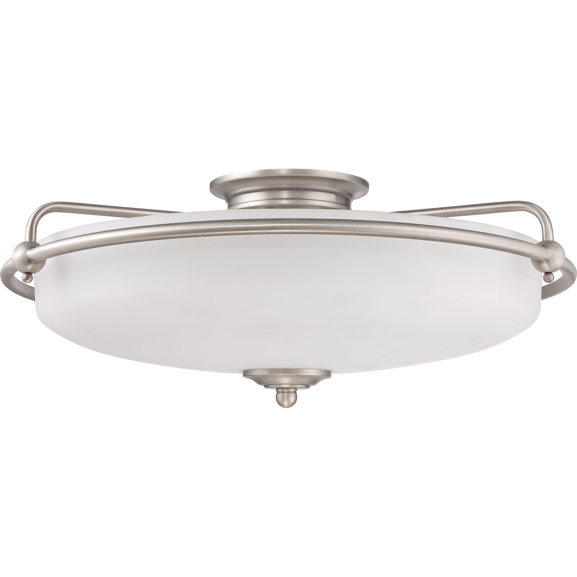 Griffin 4 Light 21 inch Antique Nickel Flush Mount Ceiling Light