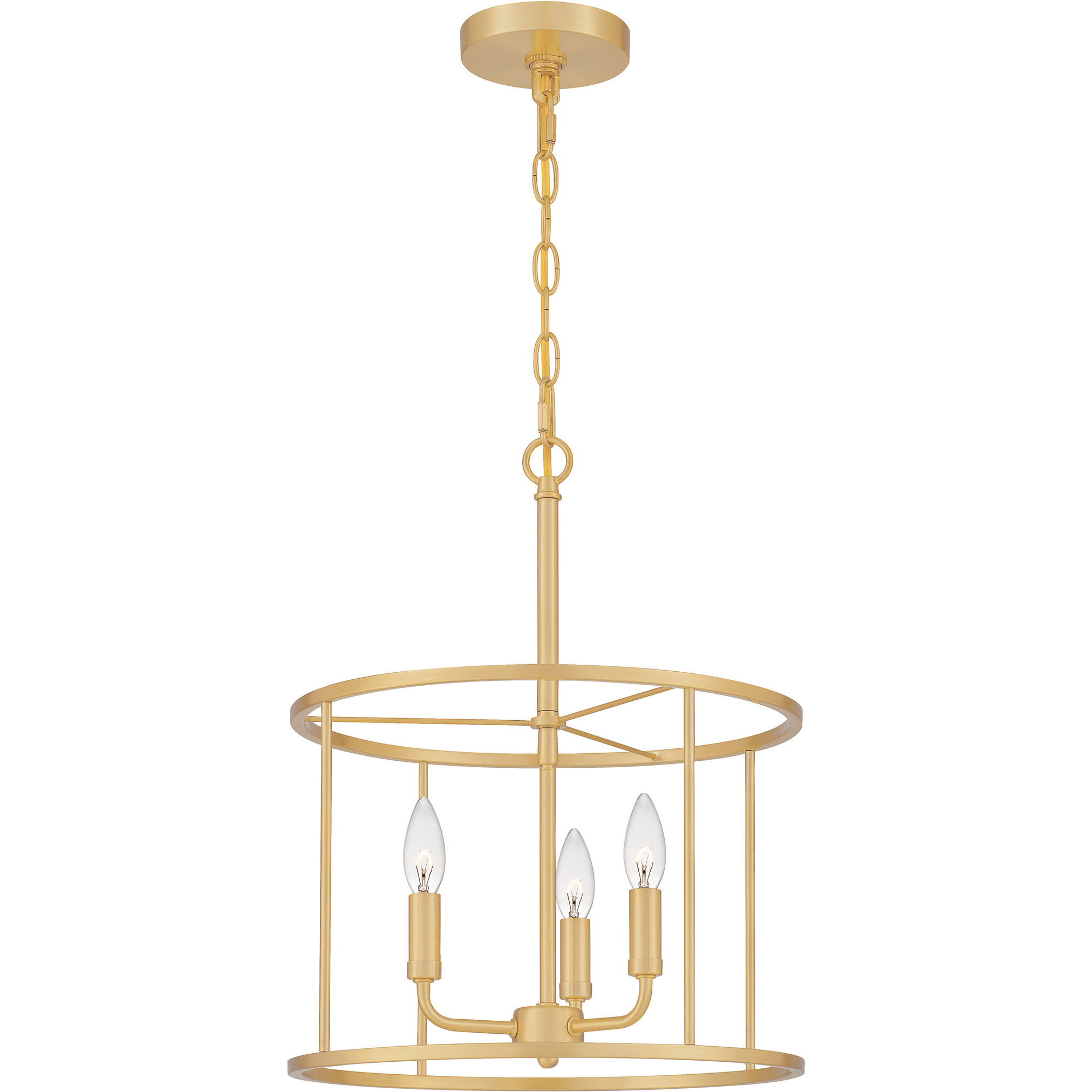 Abner 3 Light 14 inch Aged Brass Pendant Ceiling Light