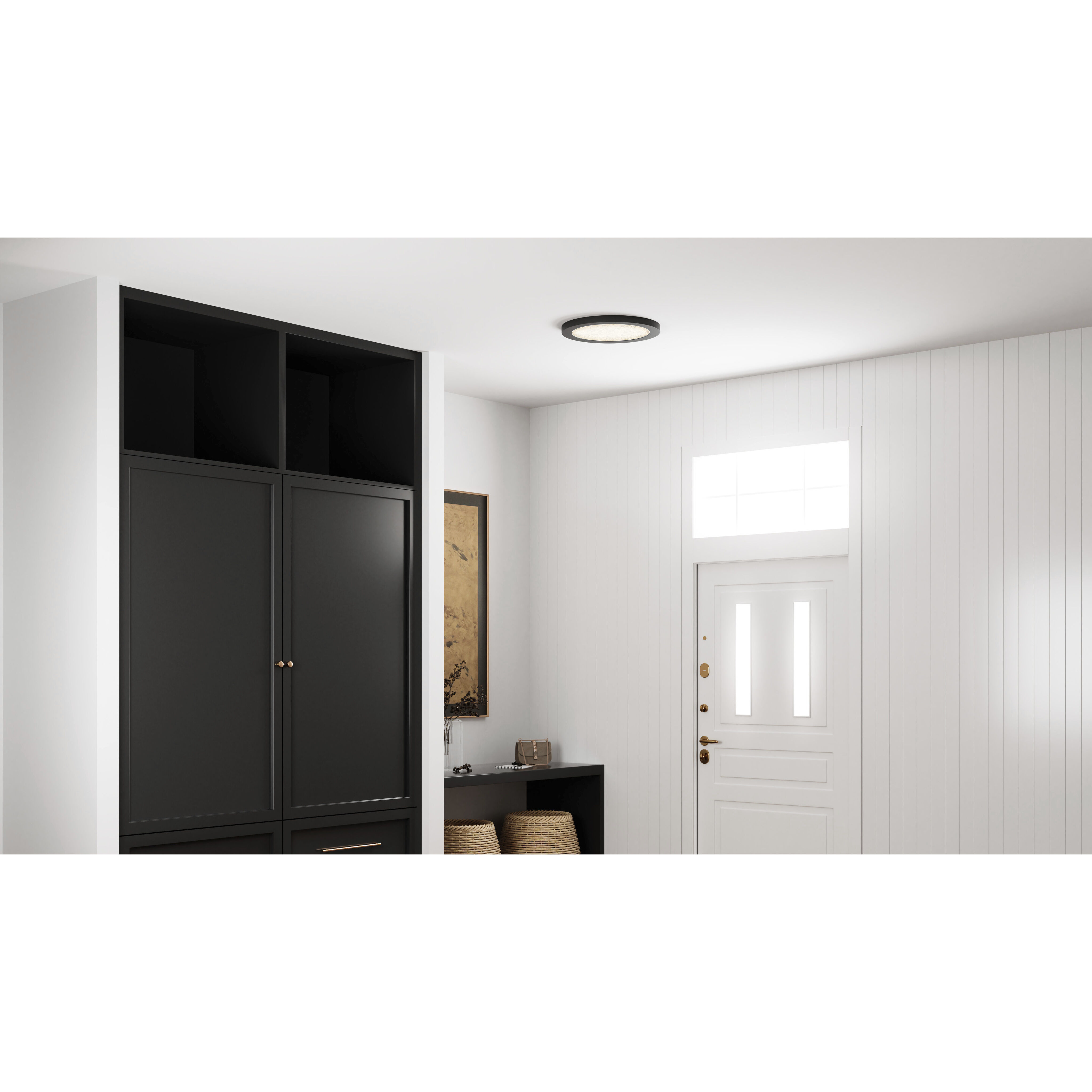 Outskirts LED 15 inch Earth Black Flush Mount Ceiling Light, Medium